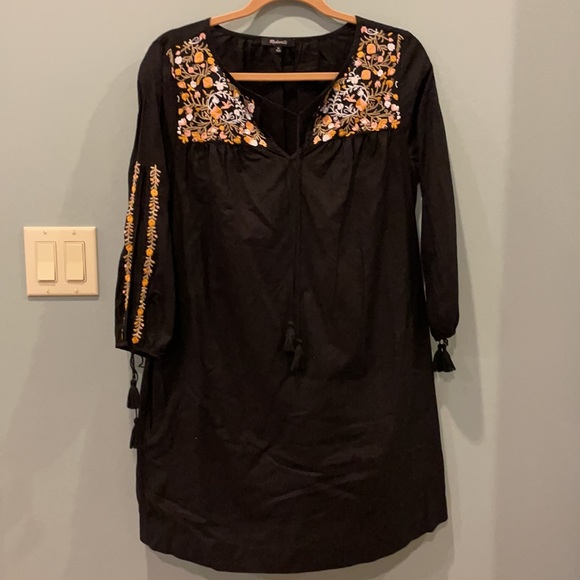 MADEWELL Boho Embroidered Floral Peasant Dress - Picture 5 of 9